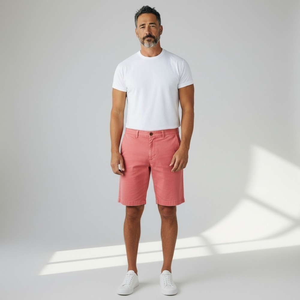 J.Crew Mens Re-Imagined Stretch Chino Shorts Salmon Pink SZ 32
Preppy Coastal